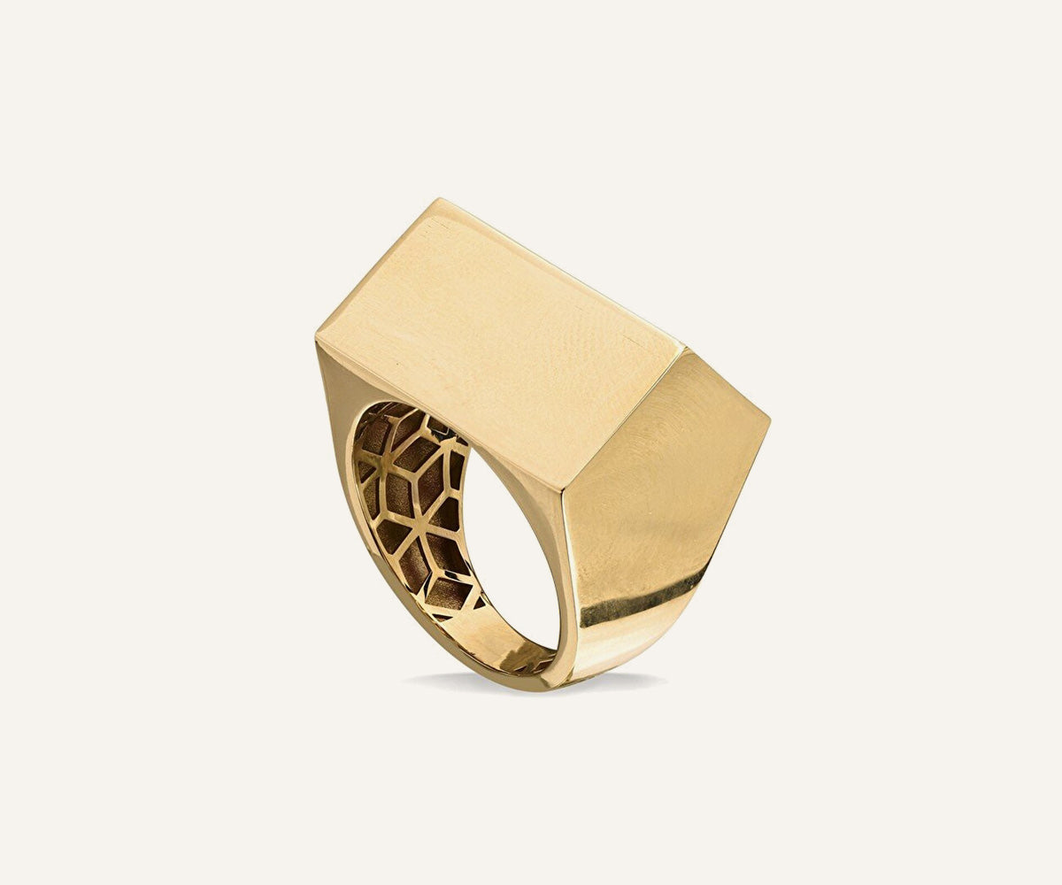 Gold Double Initial Custom Ring